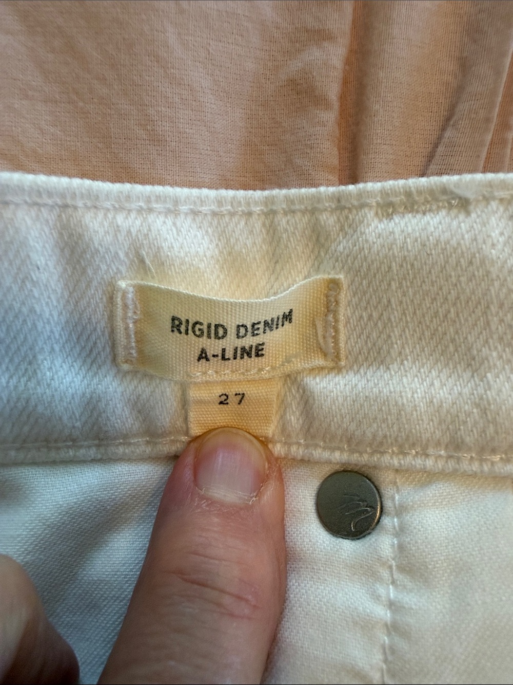 Madewell White Denim A-Line Skirt - Picture 6 of 12
